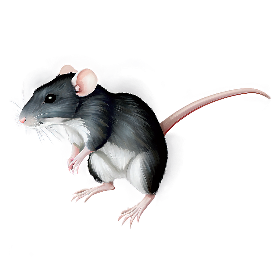 Realistic Rat Illustration Png 05042024 PNG image