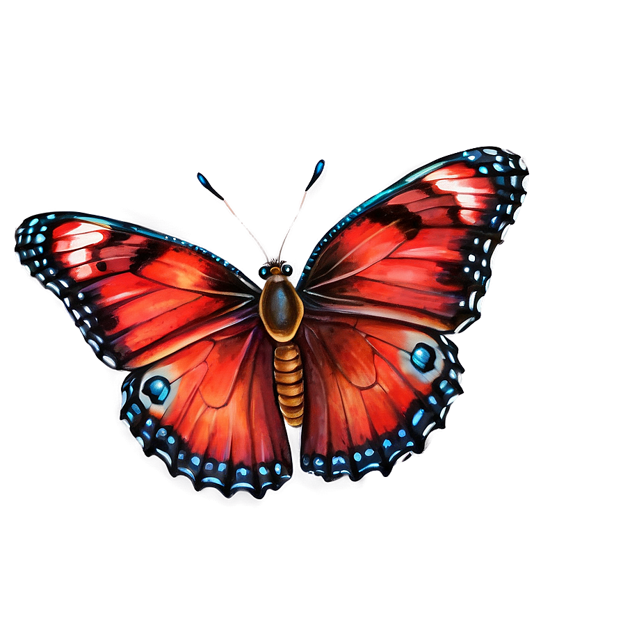 Realistic Red Butterfly Png 06122024 PNG image