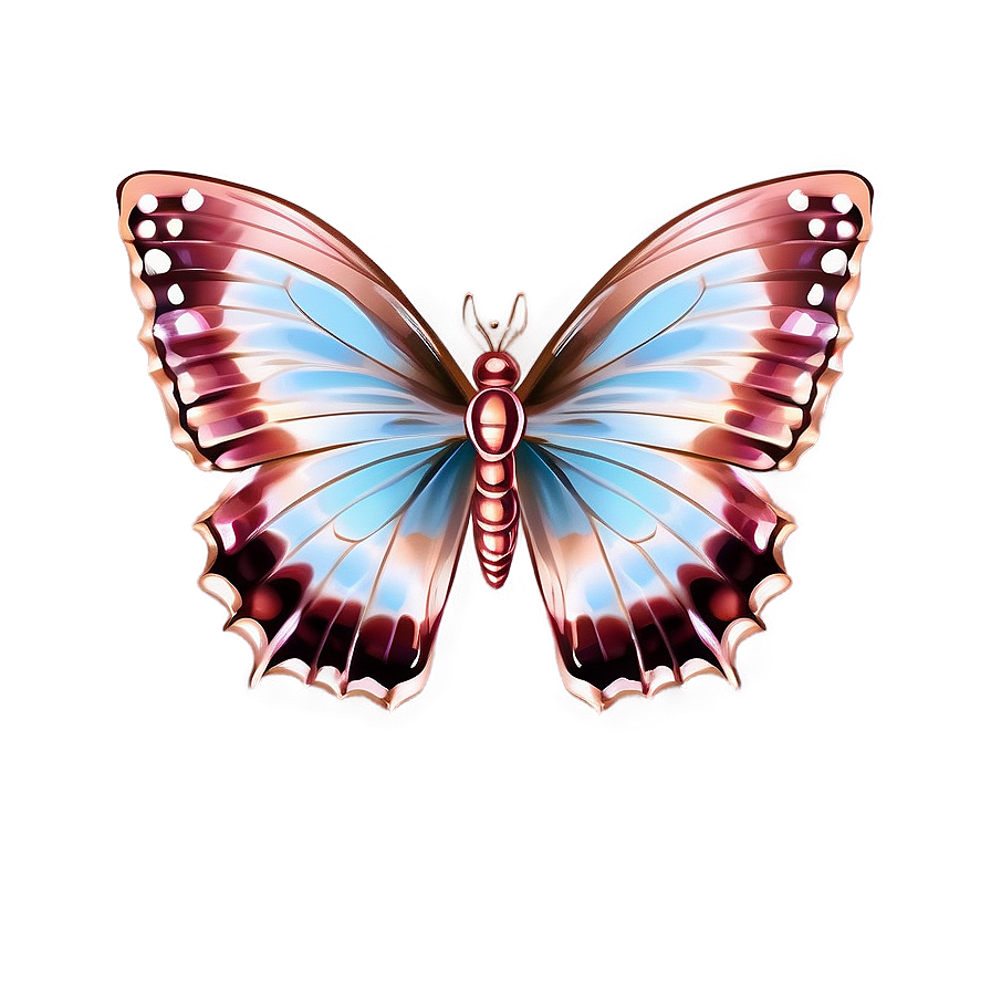 Realistic Rose Gold Butterfly Png Rsa PNG image