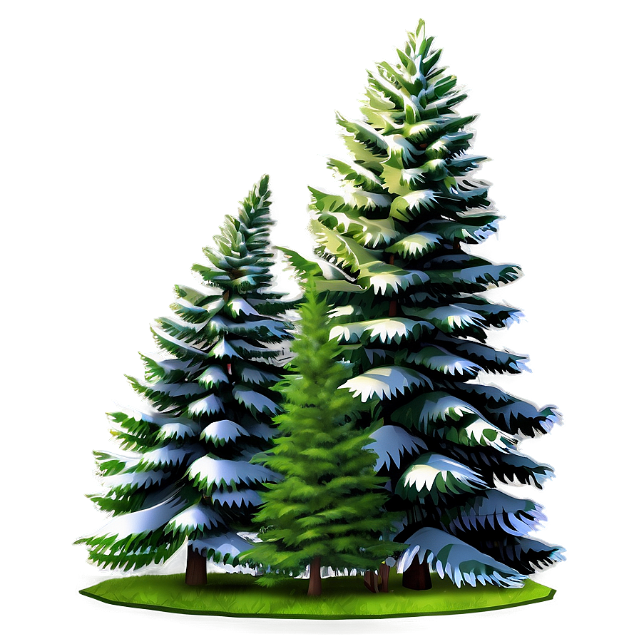 Realistic Spruce Tree Design Png Xrc35 PNG image