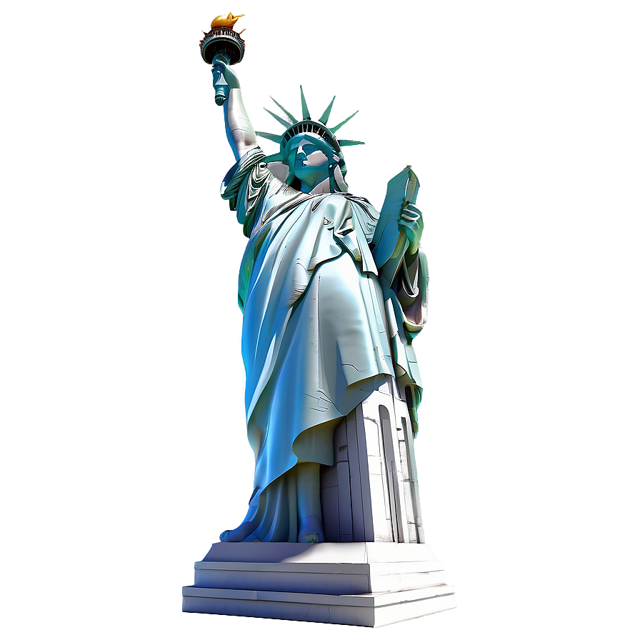 Realistic Statue Of Liberty Rendering Png 05242024 PNG image