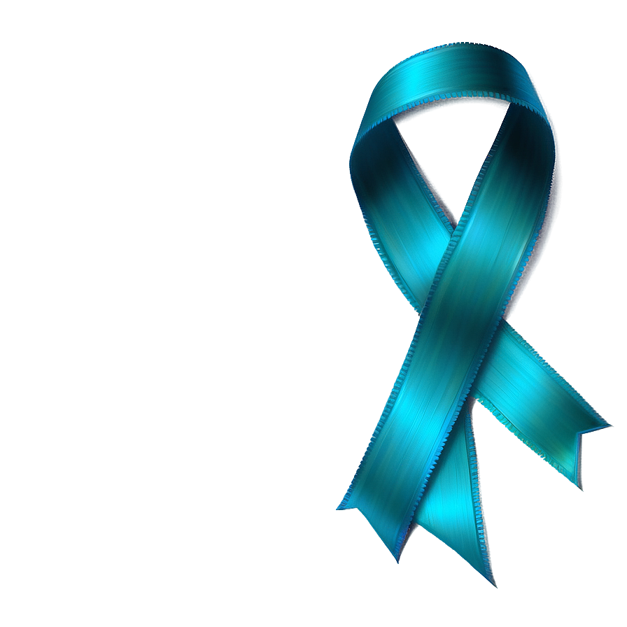 Realistic Teal Ribbon Drawing Png 06282024 PNG image