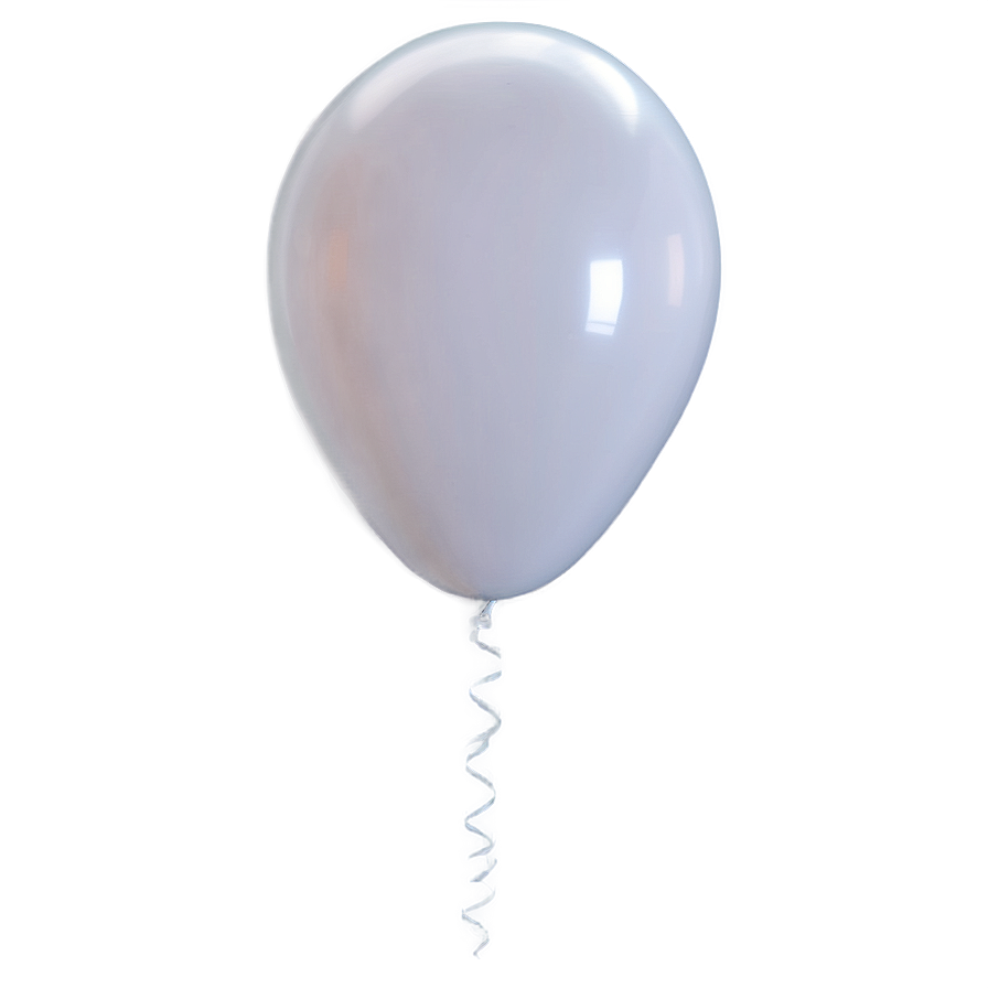 Realistic White Balloon Png 06212024 PNG image