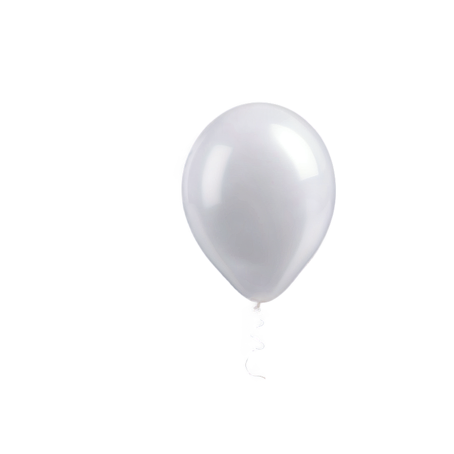 Realistic White Balloons Png 97 PNG image