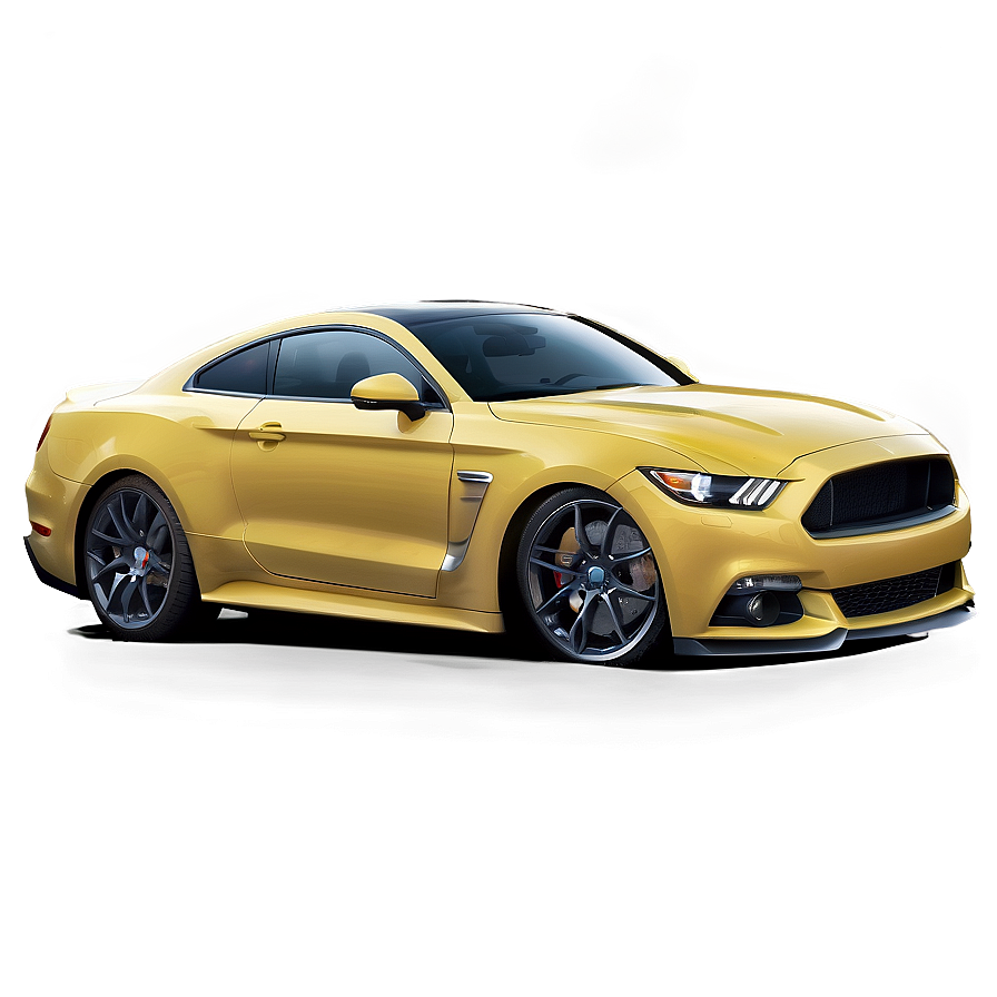 Realistic Yellow Car Art Png 06292024 PNG image