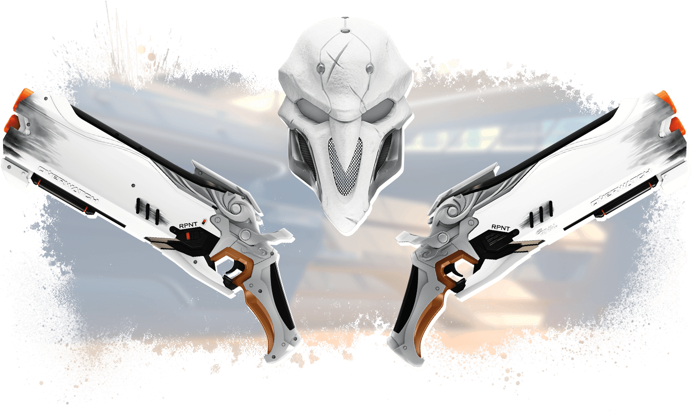 Reaper Hellfire Shotgunsand Mask PNG image