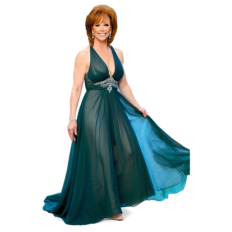 Reba Mcentire Elegant Gown Png Pjt91 PNG image