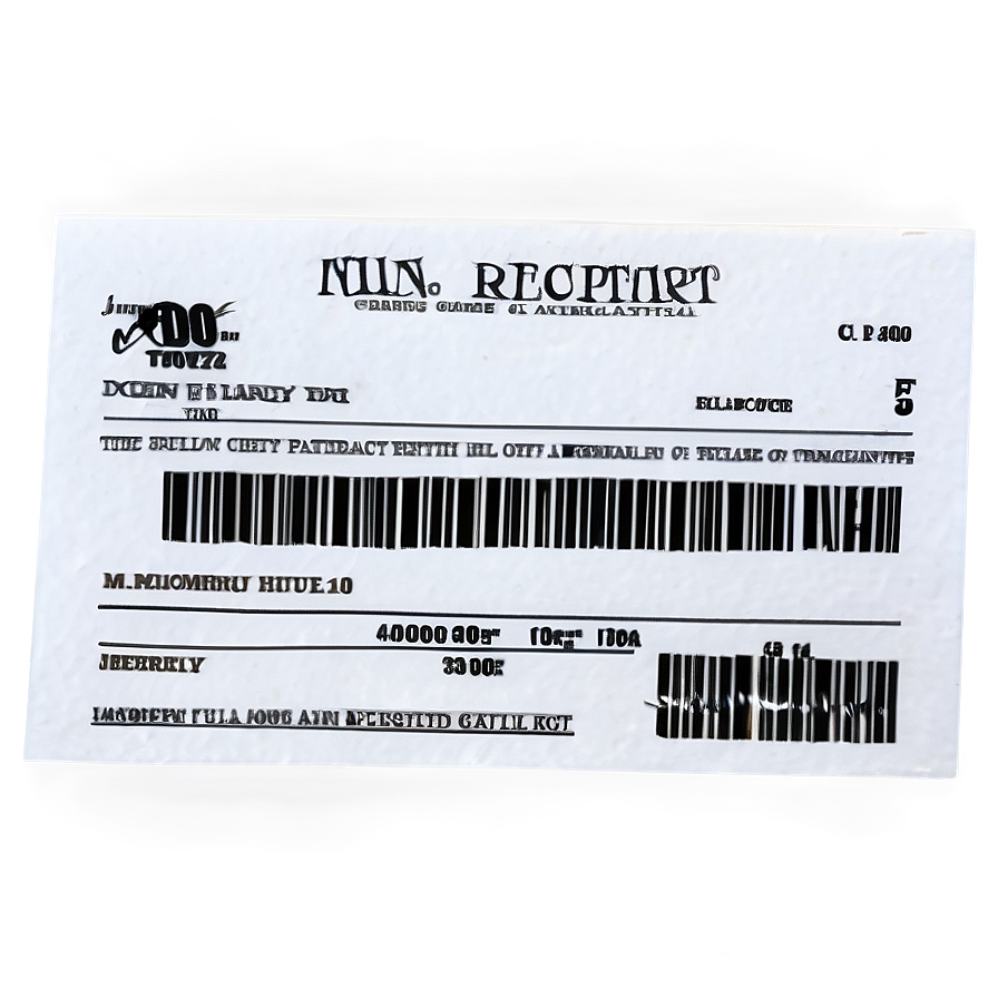 Receipt Form Png Ndq PNG image