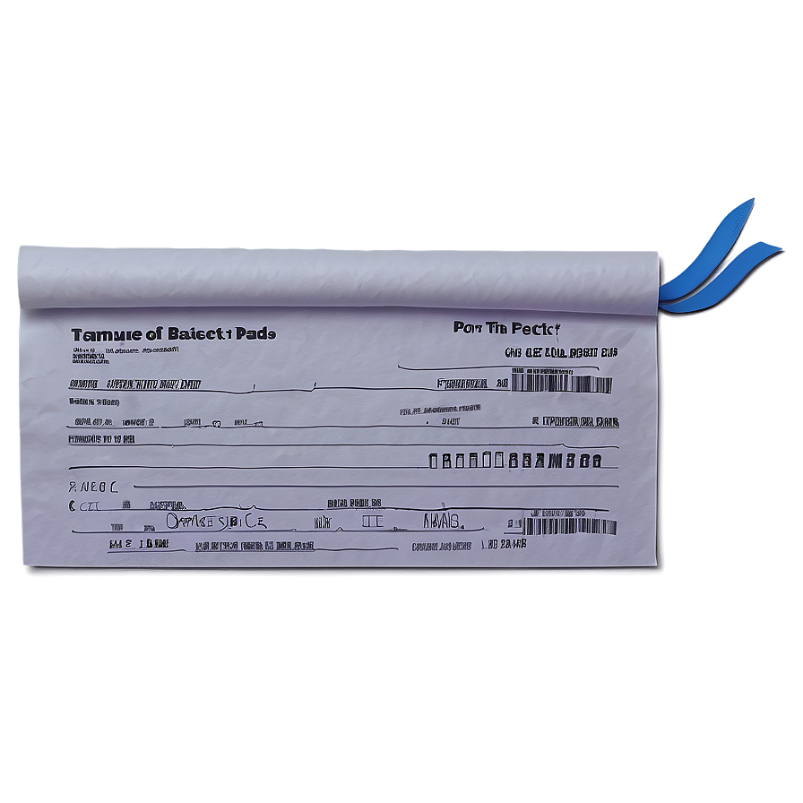 Receipt Pad Png Orq PNG image