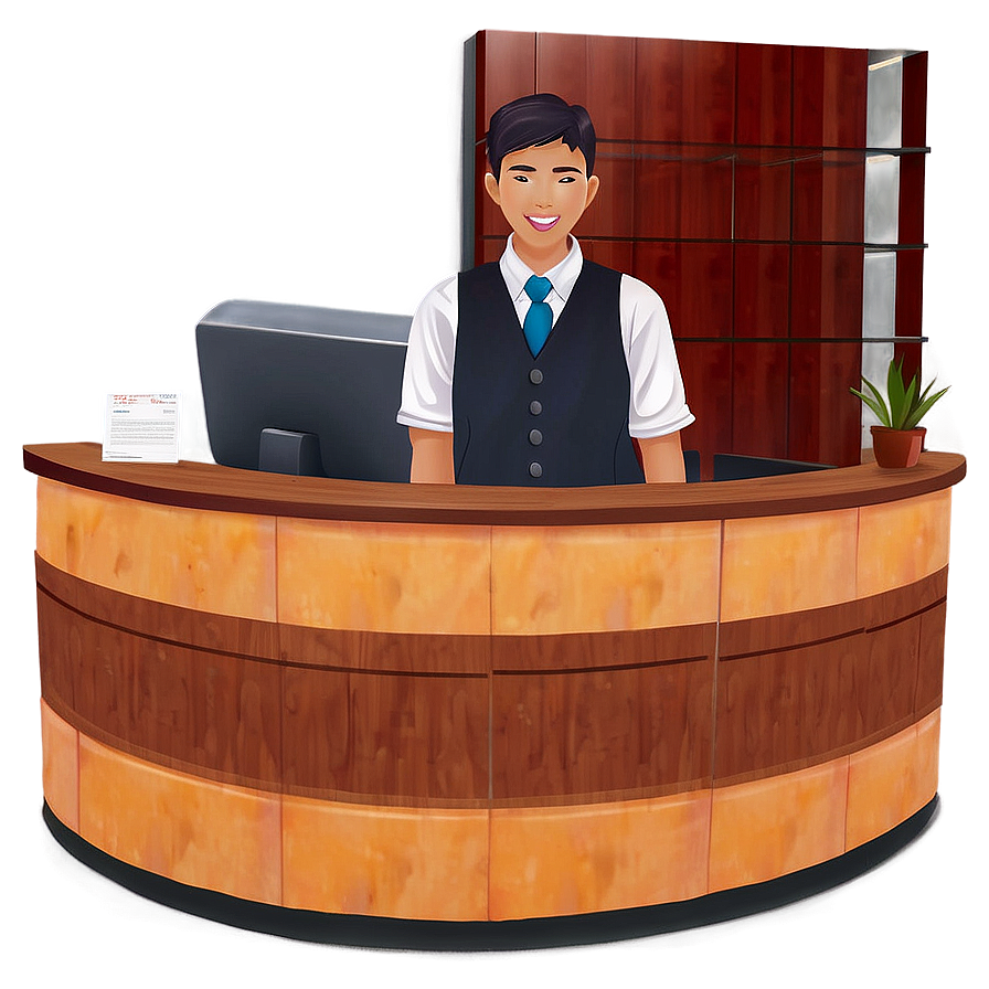 Reception Desk Worker Png 24 PNG image