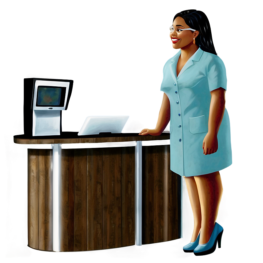 Receptionist And Customer Png 06272024 PNG image