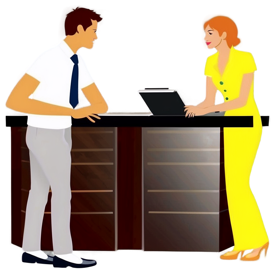 Receptionist And Customer Png Ged67 PNG image