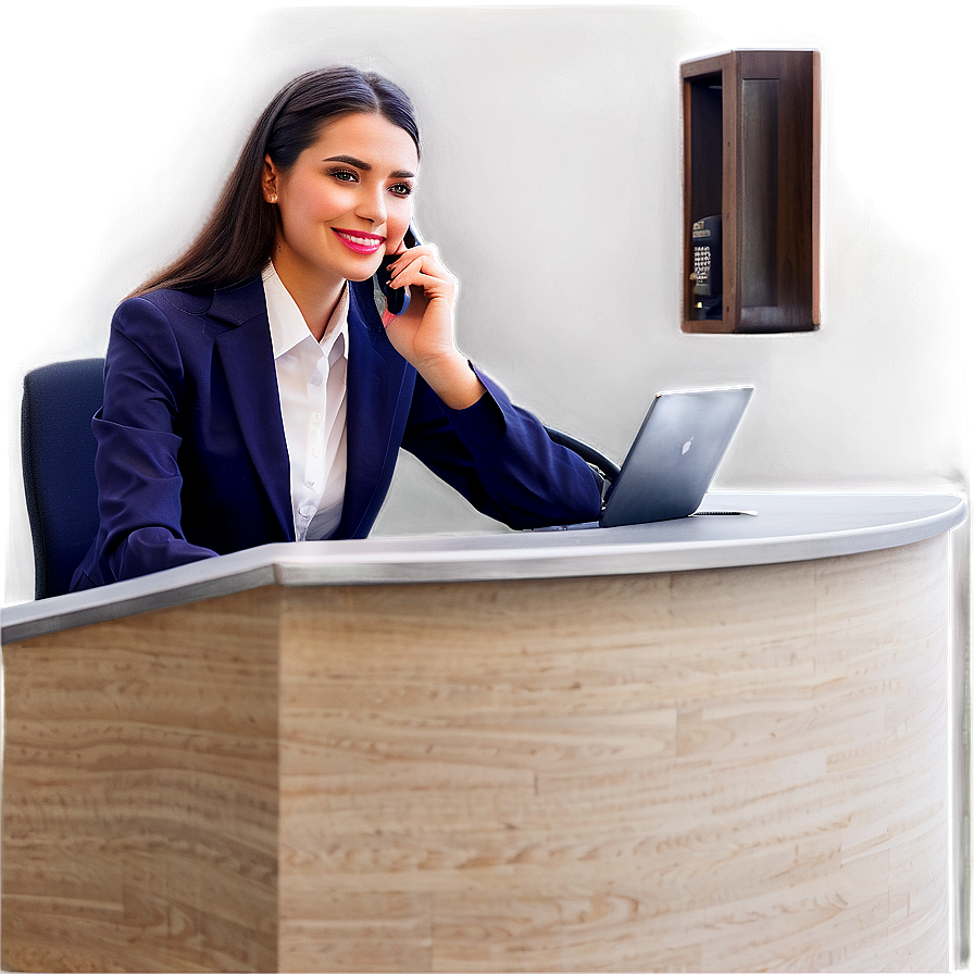 Receptionist Taking Call Png Dko56 PNG image