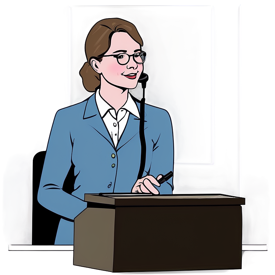 Receptionist With Walkie Talkie Png Cvg PNG image