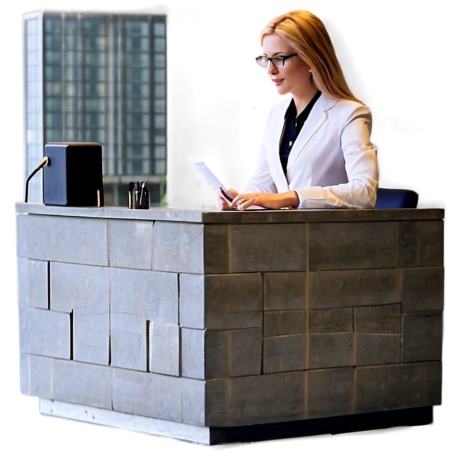 Receptionist Writing Notes Png Rsf32 PNG image