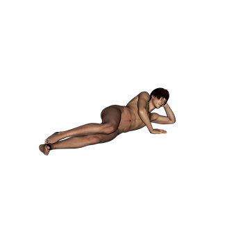 Reclining Nude Artistic Render PNG image
