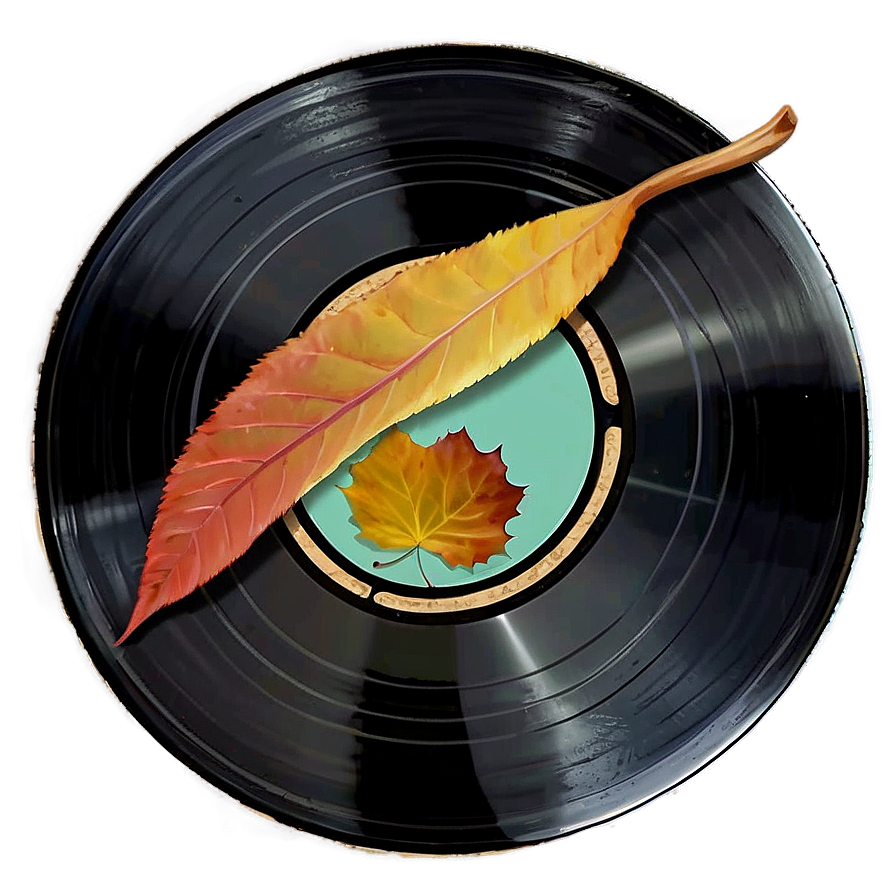 Record With Autumn Leaves Png Vyb94 PNG image