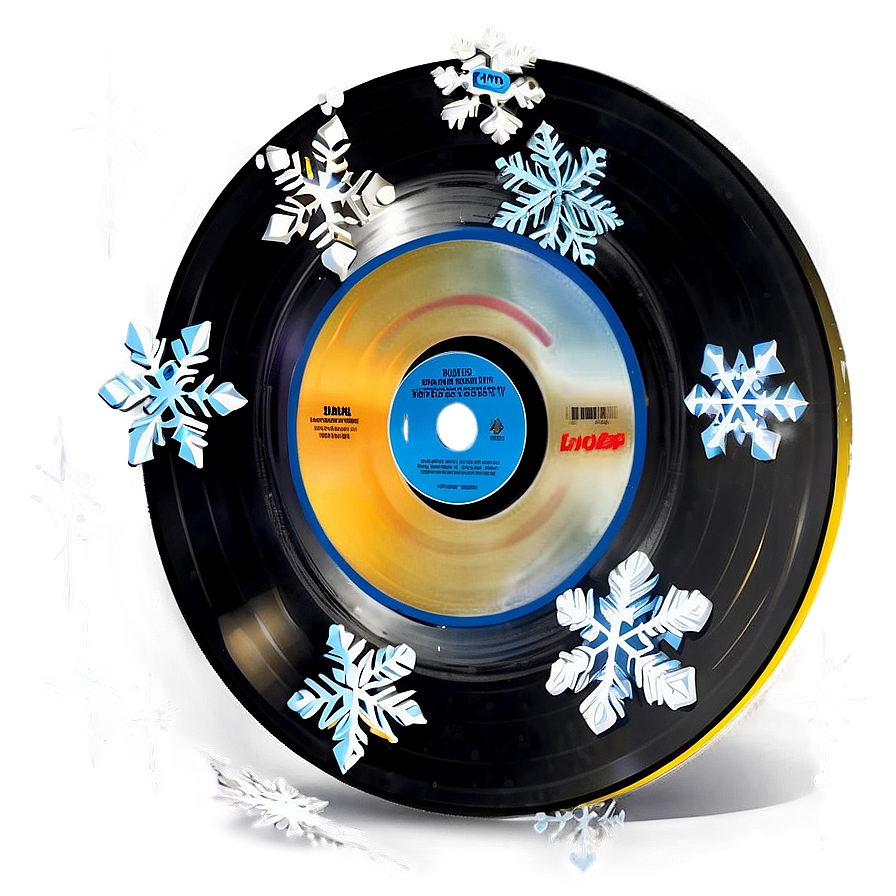 Record With Snowflakes Png Rkj3 PNG image