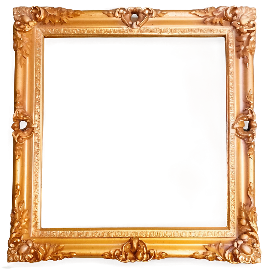 Rectangular Golden Frame Png Dud PNG image