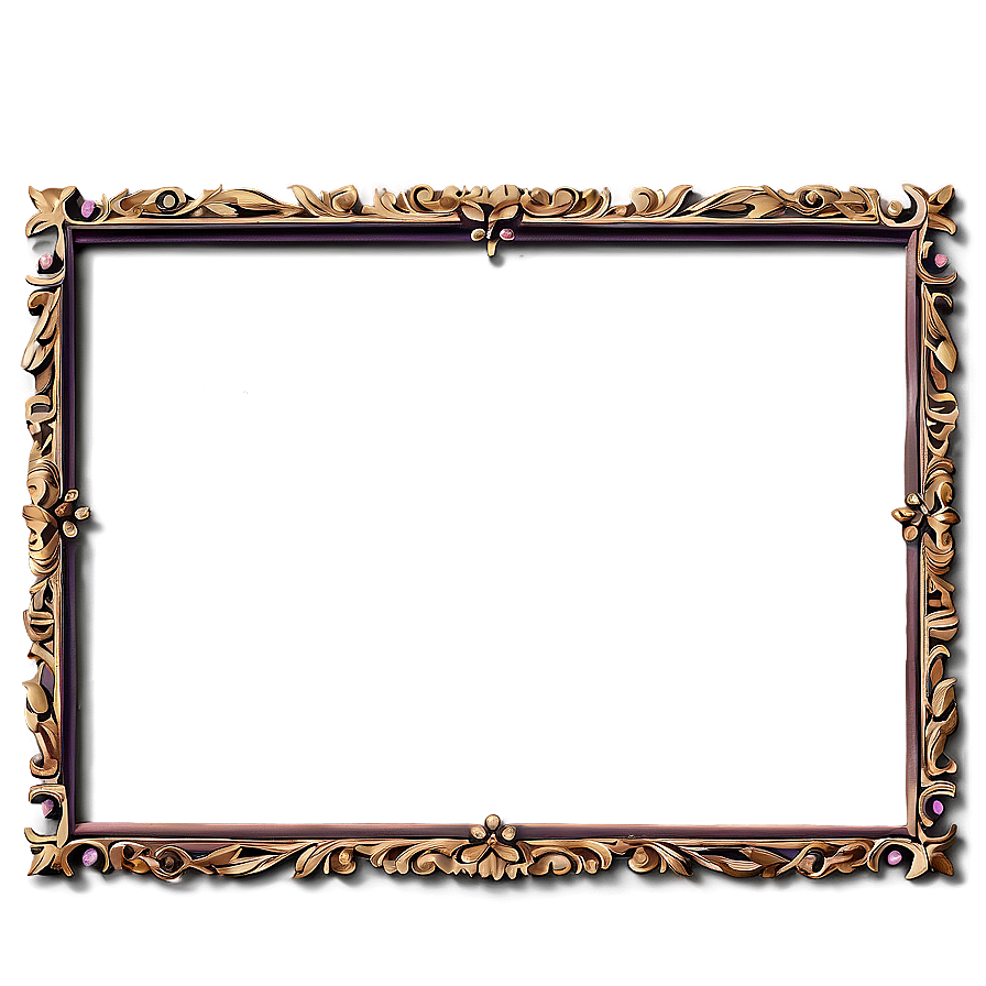 Rectangular Ornate Frame Png Lqs71 PNG image