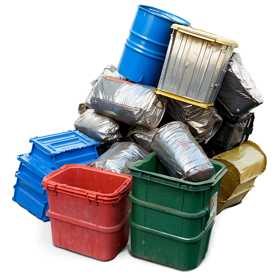 Recyclable Waste Pile Png Iie PNG image