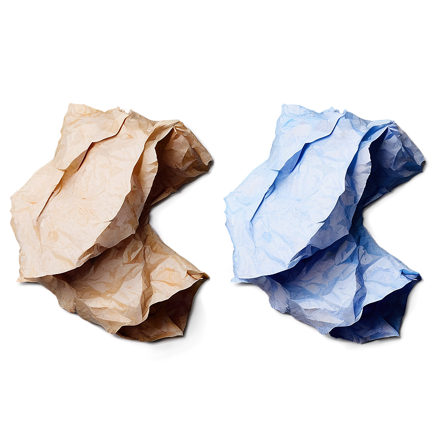 Recycled Crumpled Paper Png 05242024 PNG image