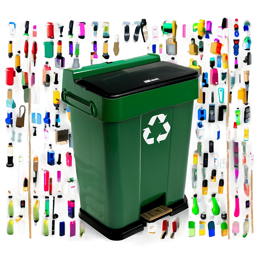 Recycling Bin With Foot Pedal Png Dls PNG image