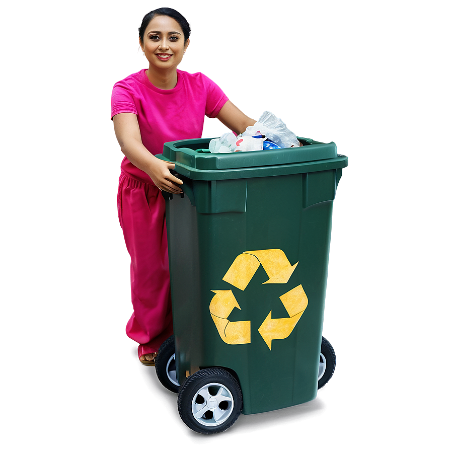 Recycling Bin With Wheels Png Rla53 PNG image