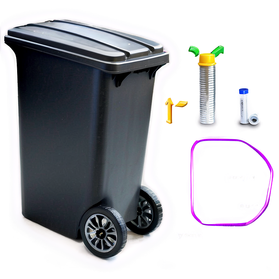 Recycling Bin With Wheels Png Wln5 PNG image