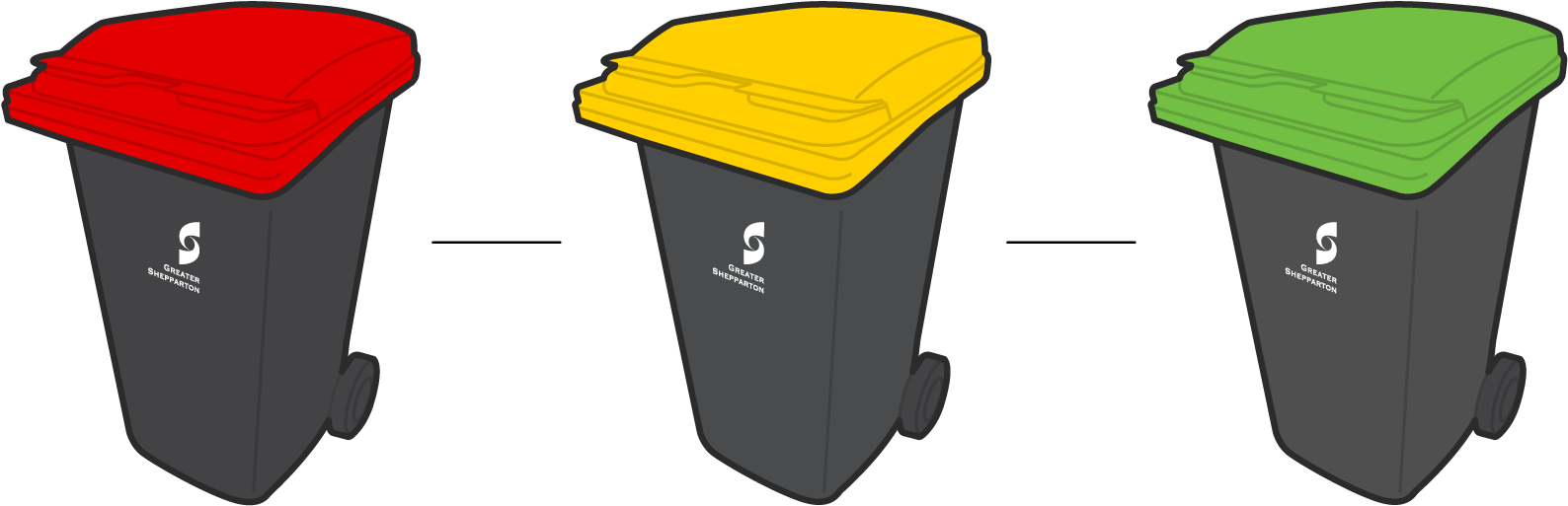 Recycling Bins Color Coded PNG image