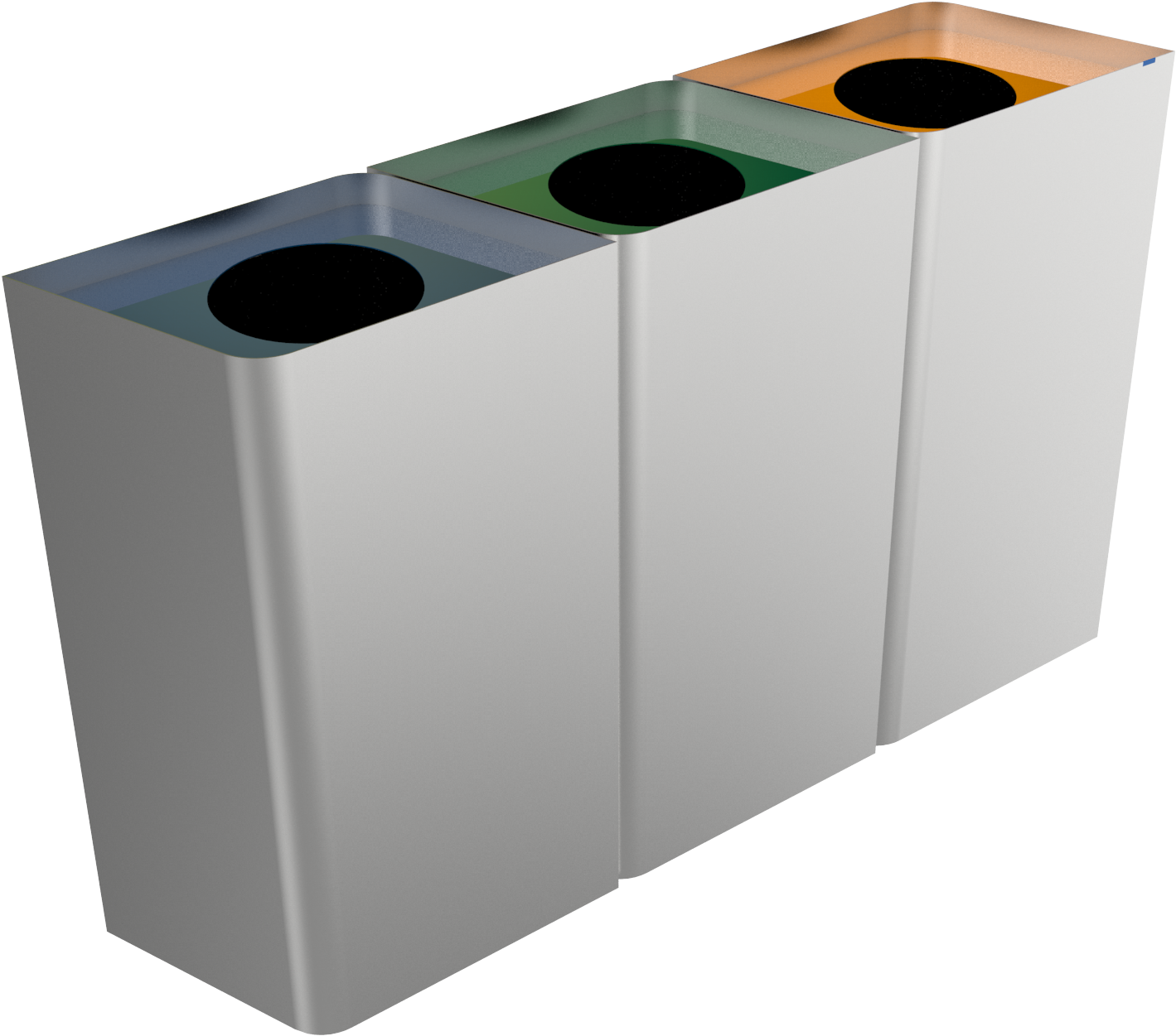 Recycling Bins Triple Stream PNG image