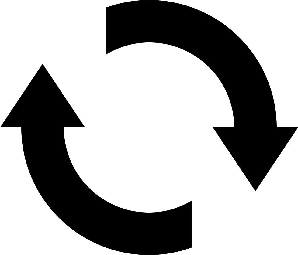 Recycling Symbol Black Arrows PNG image