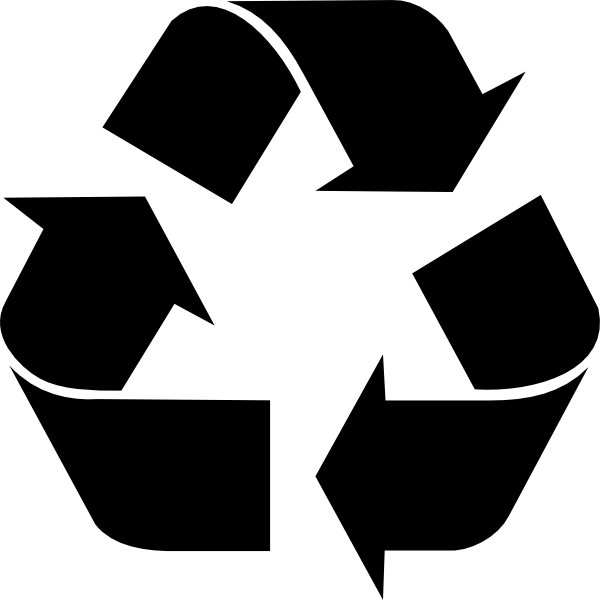 Recycling Symbol Blackon Transparent PNG image
