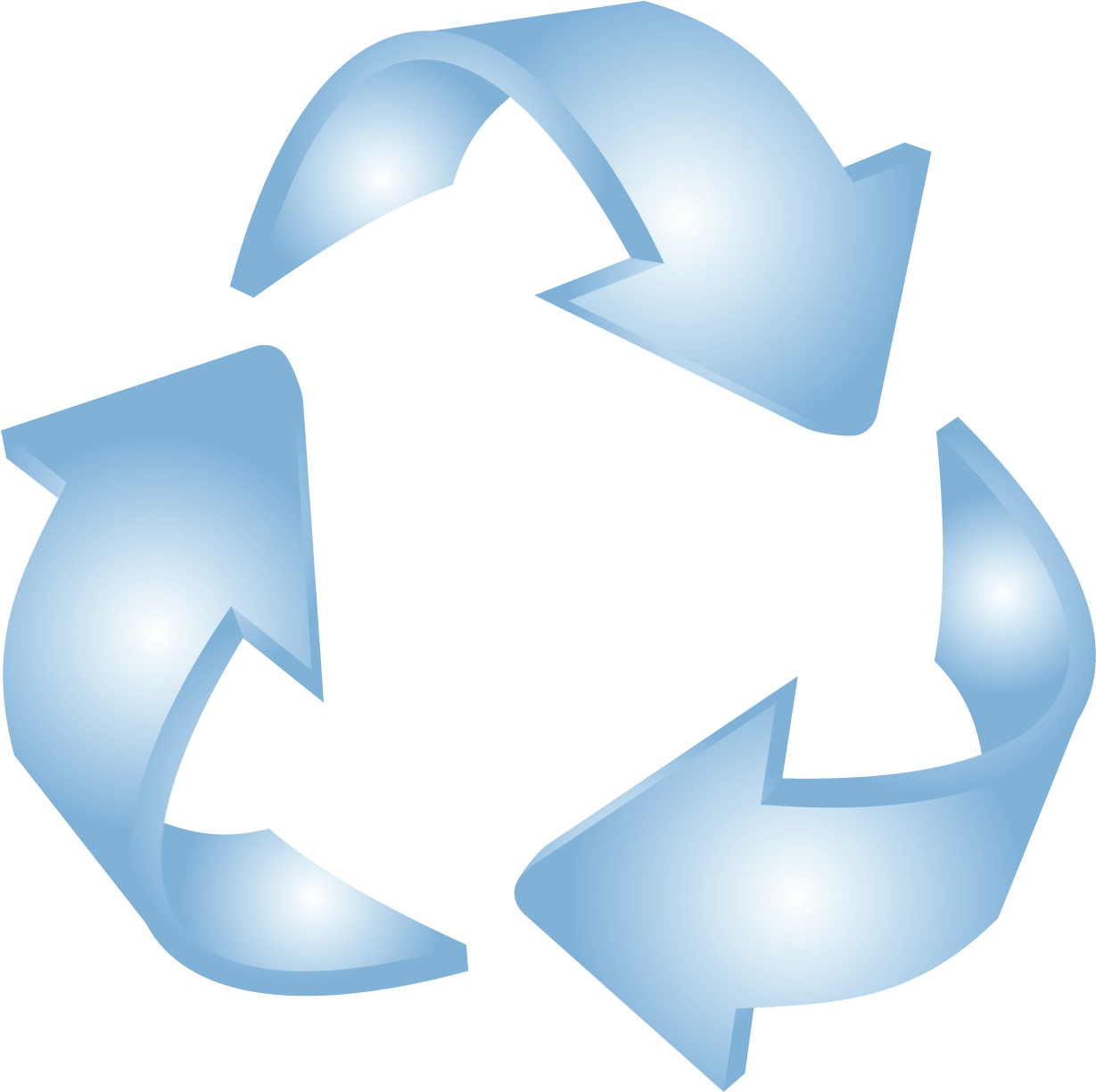 Recycling Symbol Blue PNG image