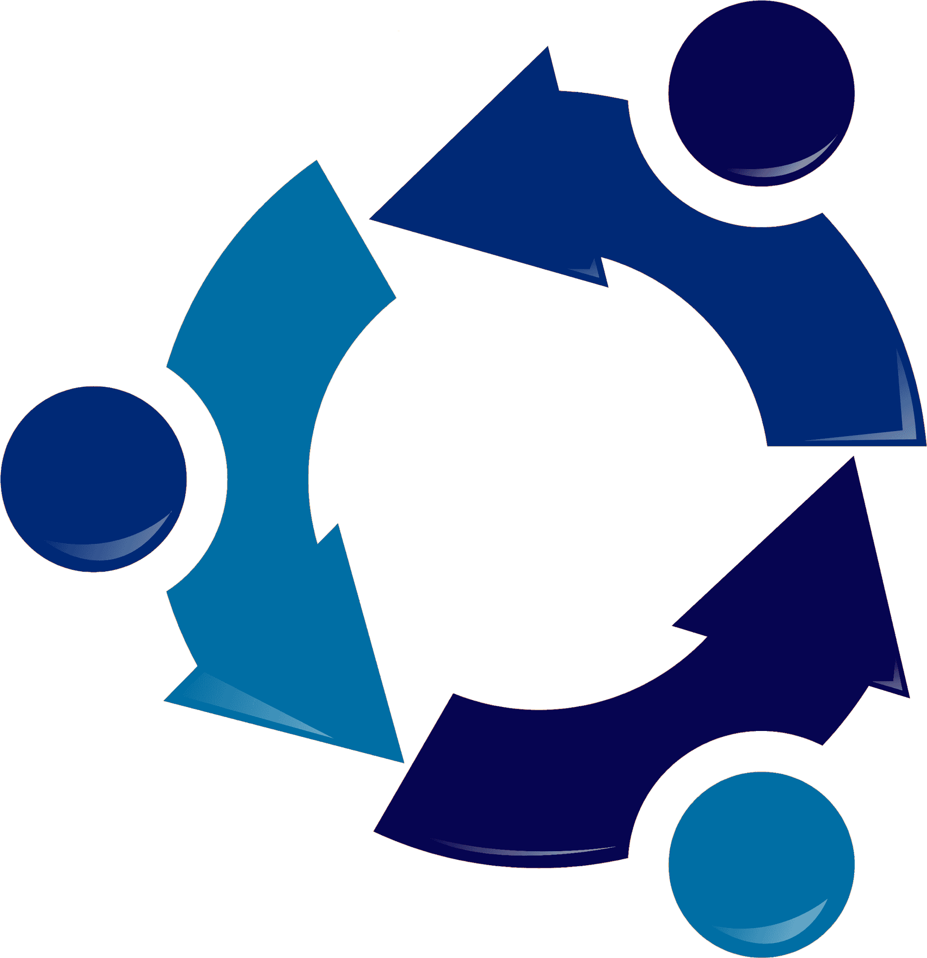 Recycling Symbol Blue PNG image