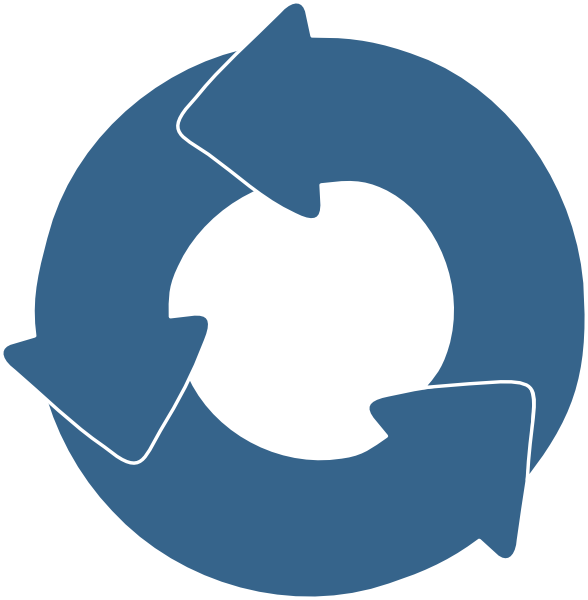 Recycling Symbol Blue PNG image