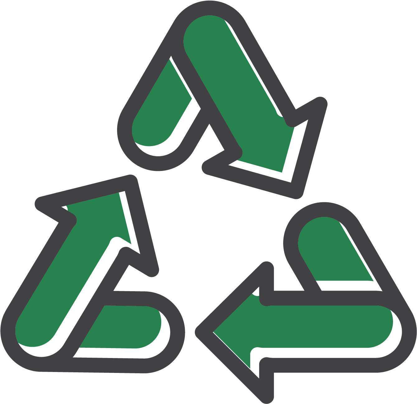 Recycling Symbol Green Arrows PNG image