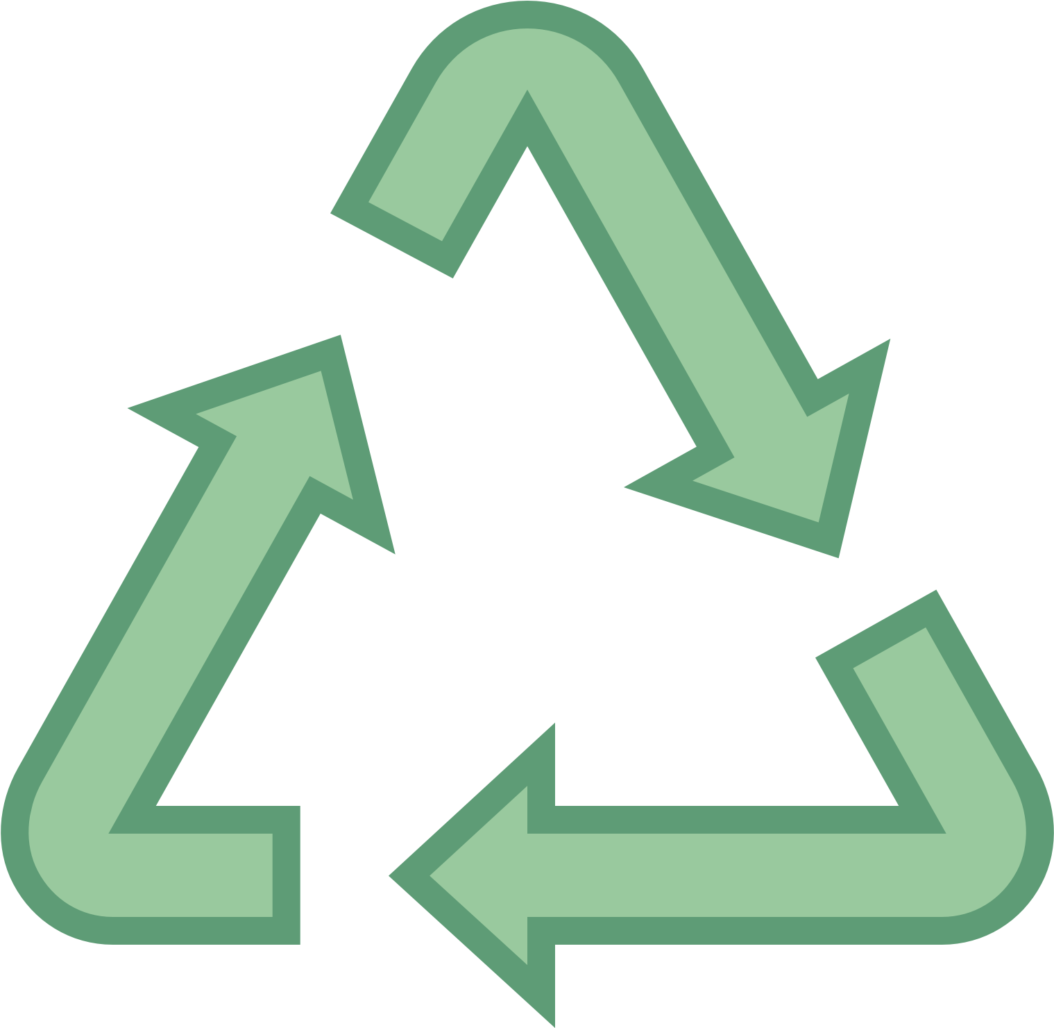 Recycling Symbol Green Arrows PNG image
