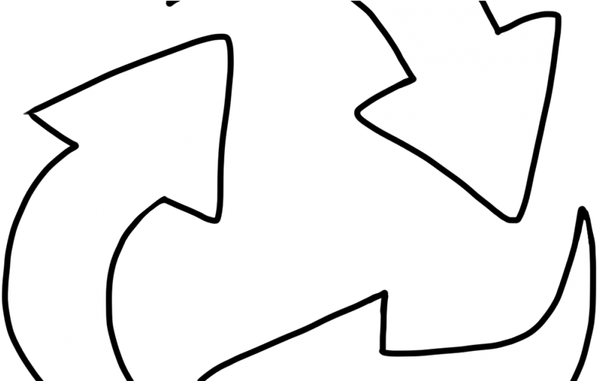 Recycling Symbol Simple Outline PNG image