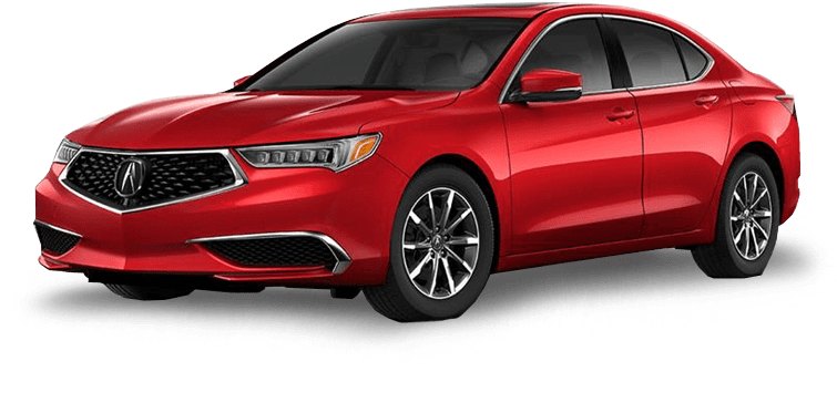 Red Acura Sedan Profile View PNG image