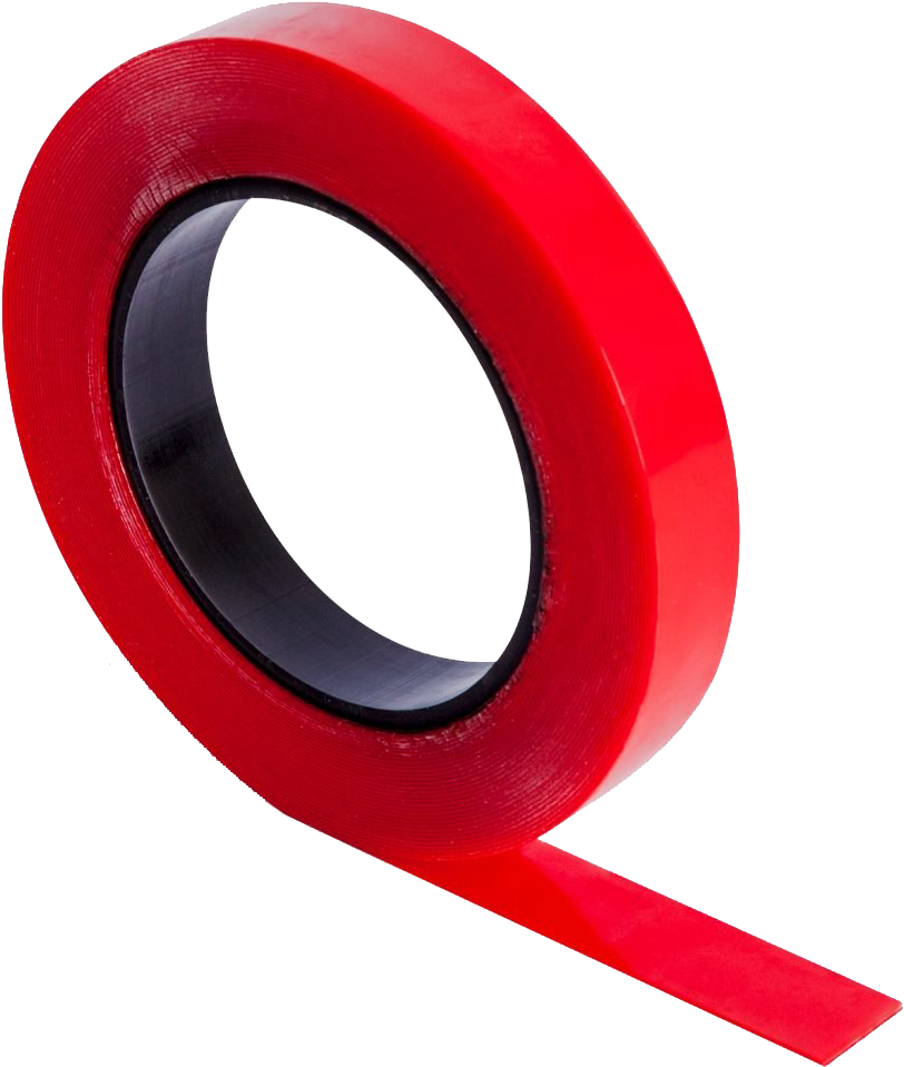 Red Adhesive Tape Roll PNG image