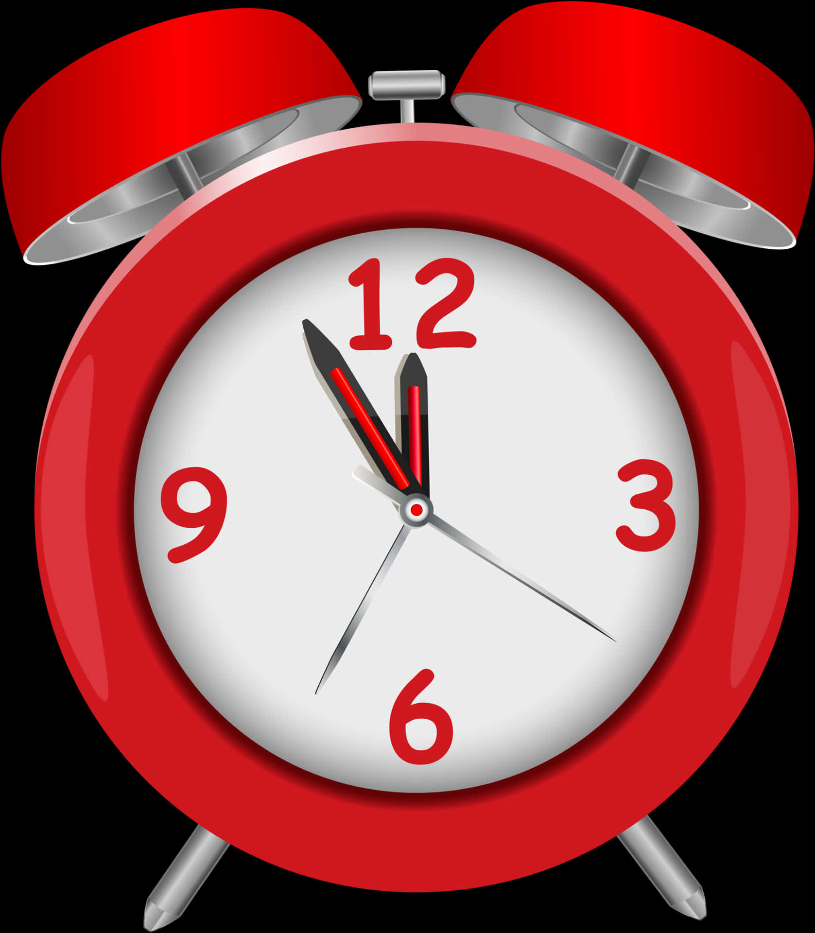 Red Alarm Clock PNG image