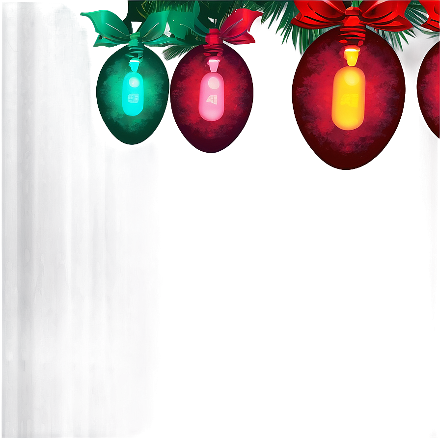 Red And Green Christmas Lights Png Nqu PNG image