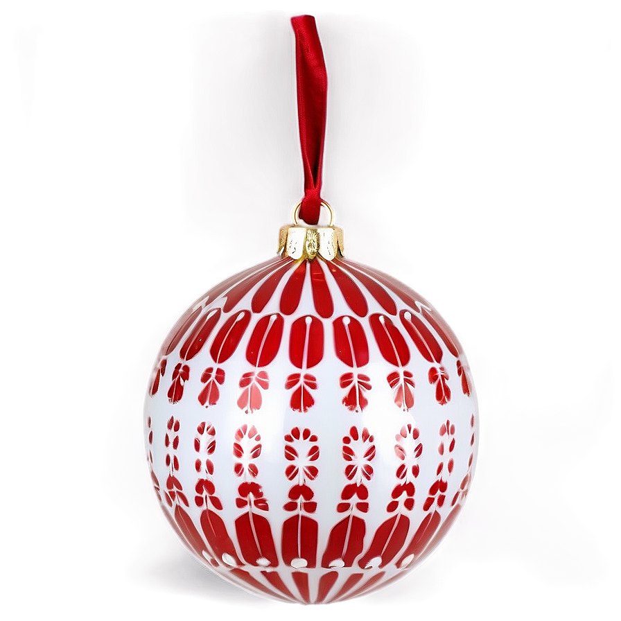 Red And White Ornament Png Cfi PNG image