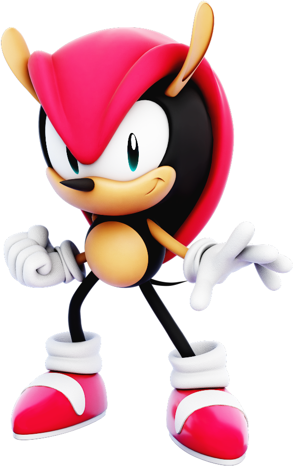 Red Anthropomorphic Hedgehog Character PNG image