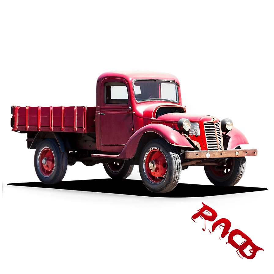 Red Antique Truck Png 06282024 PNG image