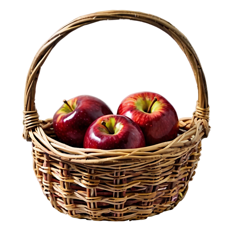 Red Apple Basket Png Jrc95 PNG image