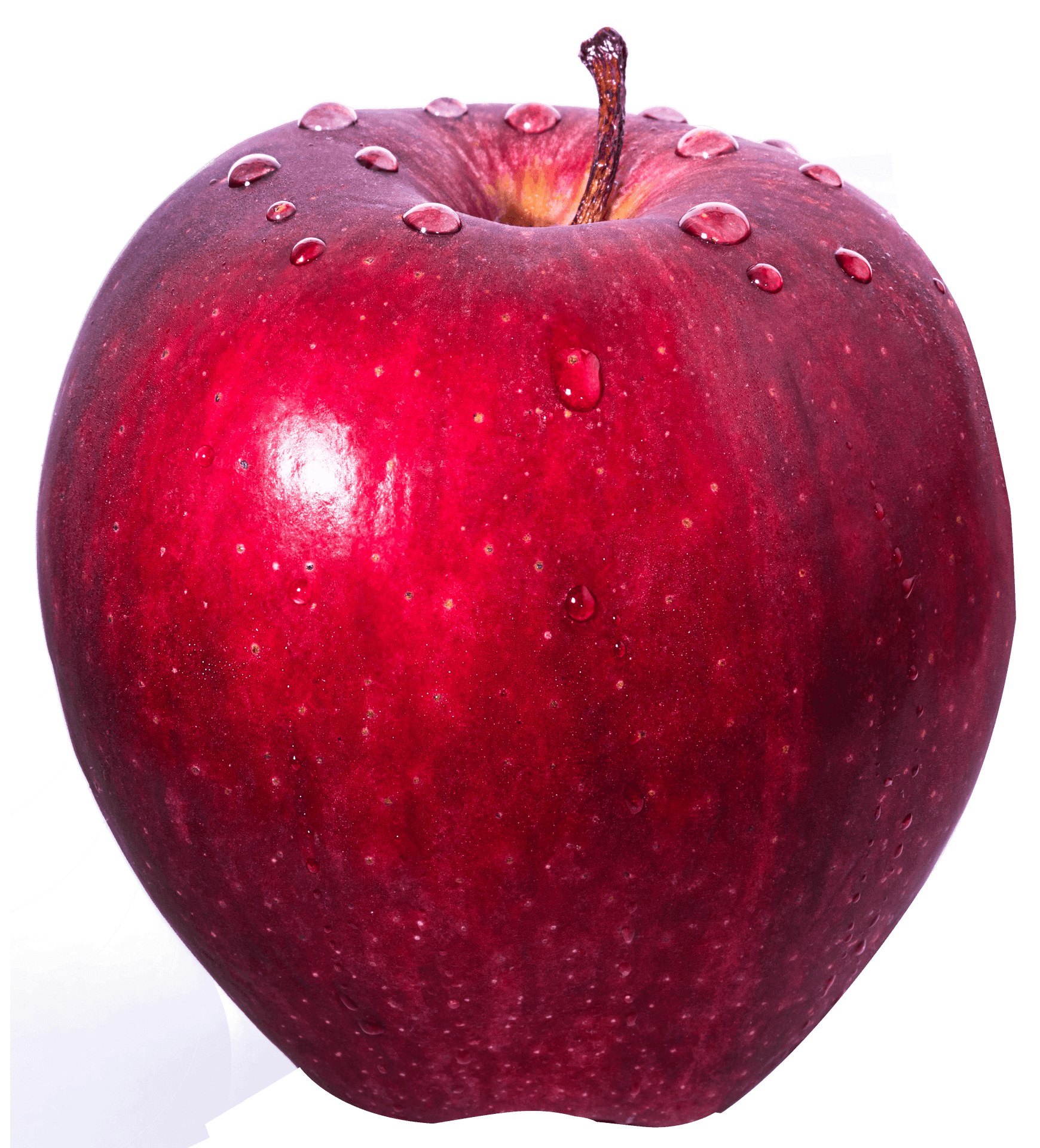 Red Apple With Water Droplets.png PNG image