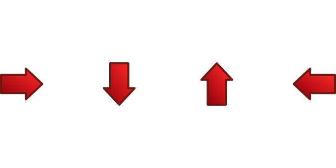 Red Arrow Directions Black Background PNG image