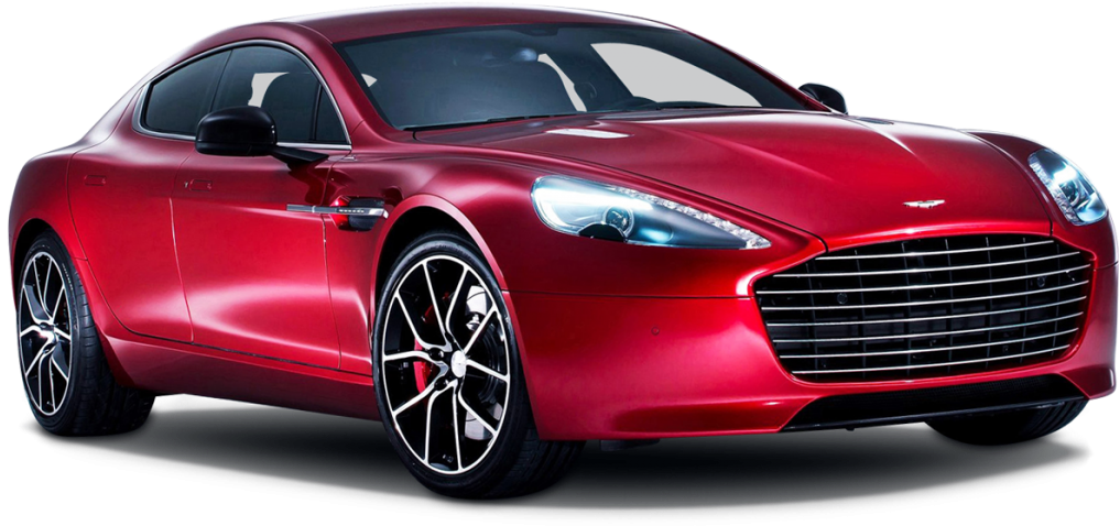 Red Aston Martin D B11 Angled Front View PNG image